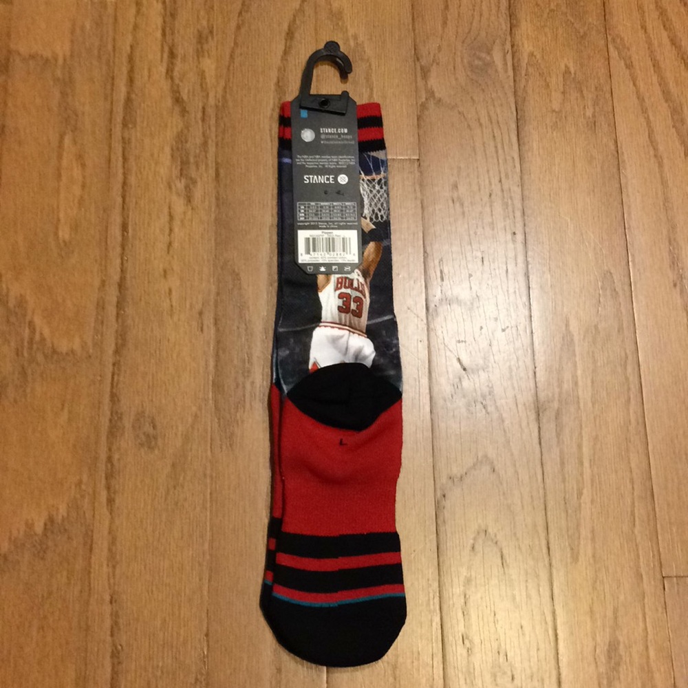 NBA Scottie Pippen Chicago Bulls Stance Socks - Picture 2 of 4